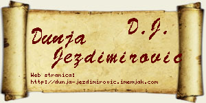 Dunja Jezdimirović vizit kartica